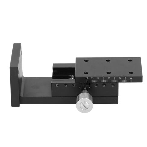 High Precision Z Axis Manual Linear Slide Stage with Gear Knob Control and Accurate Scale for Optical Equipment and Semiconductor Tools Aluminum Alloy Construction Black Ano (60X40mm) in Kuwait