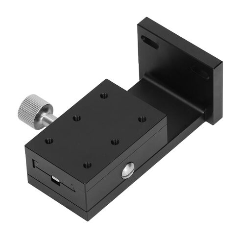 High Precision Z Axis Manual Linear Slide Stage with Gear Knob Control and Accurate Scale for Optical Equipment and Semiconductor Tools Aluminum Alloy Construction Black Ano (60X40mm) in Kuwait
