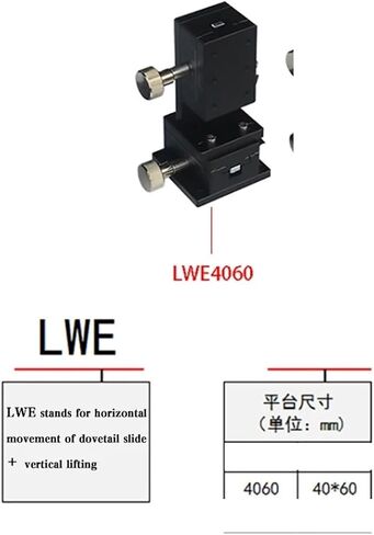 LWE4060 40 * 60 XZ محور تتوافق الأخدود انزلاق الجدول دليل منصة الرف وترس محرك عالية الدقة مقبض صقل الشريحة in Kuwait