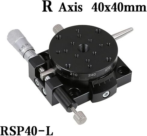 R محور الدقة نوع منصة دوارة يدوية انزلاق RSP40-L 360 درجة المرحلة تحمل الحمل الخطي 9.8N 40 مللي متر in Kuwait