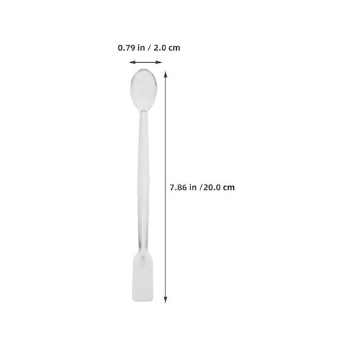 Ipetboom 10 قطع من الفولاذ المقاوم للصدأ ذات نهاية مزدوجة، ملعقة مغرفة صغيرة للمختبر، ملاعق خلط صغيرة، ملعقة طويلة لحشو المساحيق in Kuwait