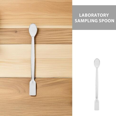 Healifty 10pcs Stainless Steel Lab Spatulas Micro Sampling Scoop Double Ended Mixing Spoon Laboratory Measuring Spoon for Powders Filler in Kuwait