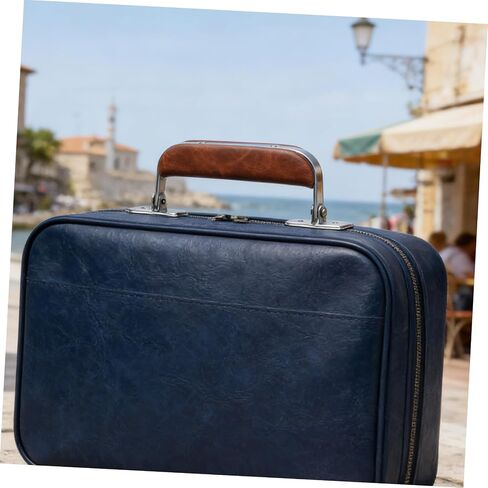 SHINEOFI 2pcs Vintage Pu Leather Luggage Handles with Iron Hardware, Reliable Support and Wear-Resistant Replacement for Guitar Cases, Briefcases, and Travel Suitcases in Kuwait