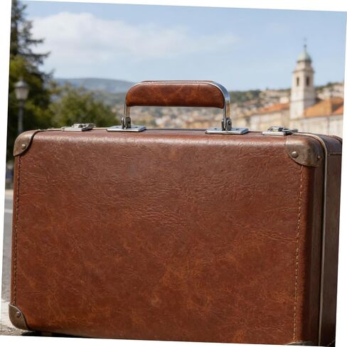 SHINEOFI 2pcs Vintage Pu Leather Luggage Handles with Iron Hardware, Reliable Support and Wear-Resistant Replacement for Guitar Cases, Briefcases, and Travel Suitcases in Kuwait