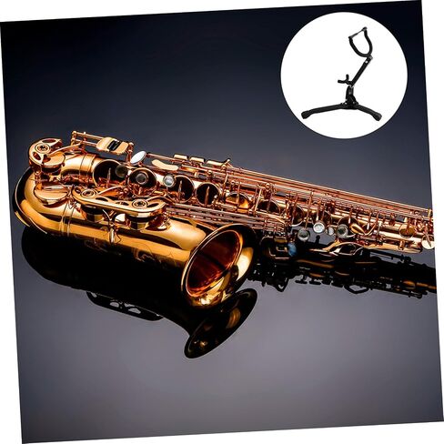 Universal Tenor and Alto Saxophone Stand Tripod Holder Portable Sax Ground Bracket Rack for Saxophone Storage and Wind Instrument Accessories in Kuwait