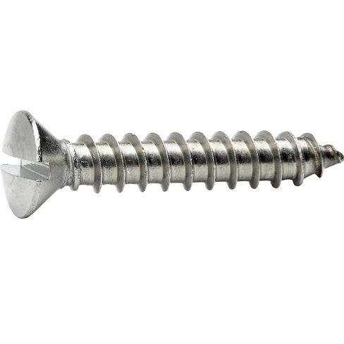 #14 × 1-1/2" براغي معدنية ذات رأس بيضاوي، محرك مشقوق، فولاذ مقاوم للصدأ 18-8، ملولب بالكامل، فولاذ مقاوم للصدأ، ذاتية التنصت، الكمية 25 in Kuwait