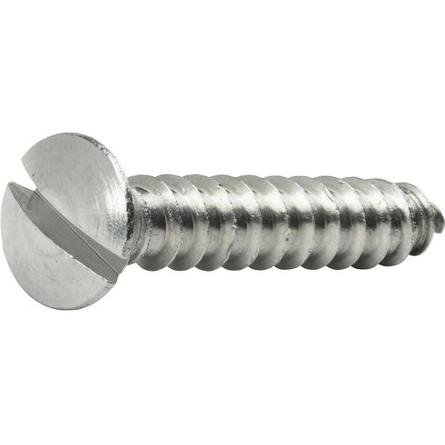 #14 × 1-1/2" براغي معدنية ذات رأس بيضاوي، محرك مشقوق، فولاذ مقاوم للصدأ 18-8، ملولب بالكامل، فولاذ مقاوم للصدأ، ذاتية التنصت، الكمية 25 in Kuwait