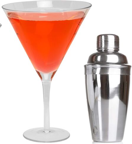 Oversized XL Giant 25 oz Martini Glass - Holds 6 Regular Martinis or Cocktails- Made of Hand-Blown Glass NOT Plastic- Jumbo Glassware Fun for Bachelorettes & Birthday Parties- Mothers Day Gift for Mom in Kuwait