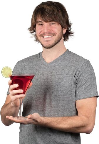 Oversized XL Giant 25 oz Martini Glass - Holds 6 Regular Martinis or Cocktails- Made of Hand-Blown Glass NOT Plastic- Jumbo Glassware Fun for Bachelorettes & Birthday Parties- Mothers Day Gift for Mom in Kuwait