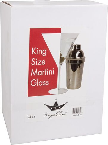 Oversized XL Giant 25 oz Martini Glass - Holds 6 Regular Martinis or Cocktails- Made of Hand-Blown Glass NOT Plastic- Jumbo Glassware Fun for Bachelorettes & Birthday Parties- Mothers Day Gift for Mom in Kuwait