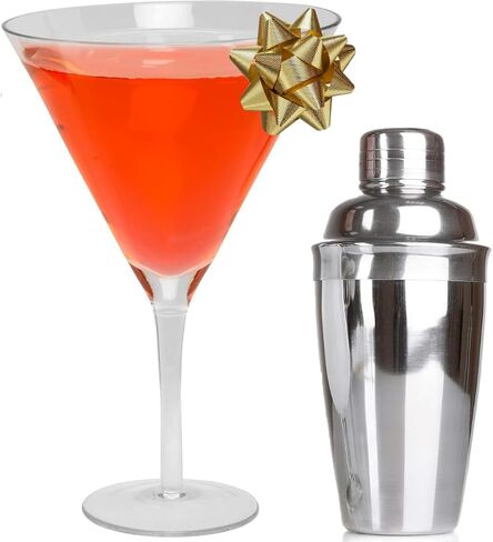Oversized XL Giant 25 oz Martini Glass - Holds 6 Regular Martinis or Cocktails- Made of Hand-Blown Glass NOT Plastic- Jumbo Glassware Fun for Bachelorettes & Birthday Parties- Mothers Day Gift for Mom in Kuwait