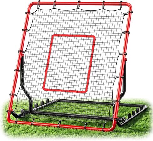 MoKo Baseball Rebounder Net, 4x4.5FT Pitch Back Trainer with 5 Adjustable Angles, Foldable Rebound Net for Baseball, Softball Volleyball, Practice Ground Balls, Line Drives & Fly Balls in Kuwait