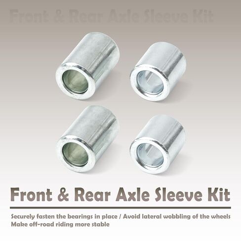 Front & Rear Axle Sleeve Kit Compatible with Yozma in 10 Electric Dirt Bike Wheel Axle Bushing for E-Bike Off-Road Motorcycle, Fixing the Bearing Position, 4Pcs in Kuwait