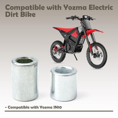 Front & Rear Axle Sleeve Kit Compatible with Yozma in 10 Electric Dirt Bike Wheel Axle Bushing for E-Bike Off-Road Motorcycle, Fixing the Bearing Position, 4Pcs in Kuwait