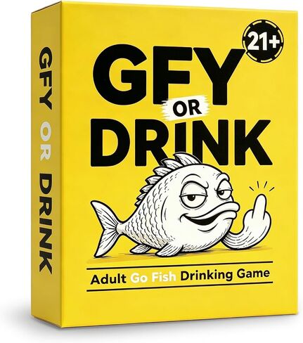 GFY OR DRINK - لعبة بطاقات شرب السمك للبالغين، 2+ لاعبين، 52 بطاقة in Kuwait