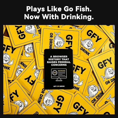 GFY OR DRINK - لعبة بطاقات شرب السمك للبالغين، 2+ لاعبين، 52 بطاقة in Kuwait