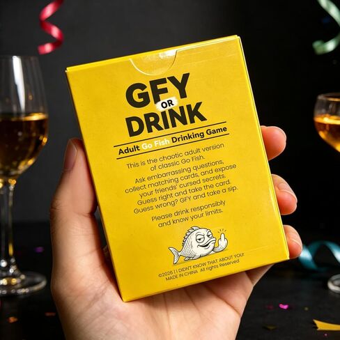 GFY OR DRINK - لعبة بطاقات شرب السمك للبالغين، 2+ لاعبين، 52 بطاقة in Kuwait
