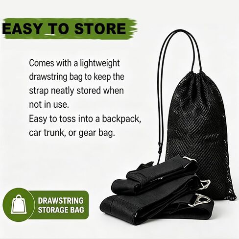 Stand Up Paddle Board Carrier Shoulder Strap – Hands-Free SUP, Kayak & Surfboard Carrying Strap, Adjustable Heavy-Duty Support with Metal Buckles & Drawstring Storage Bag in Kuwait