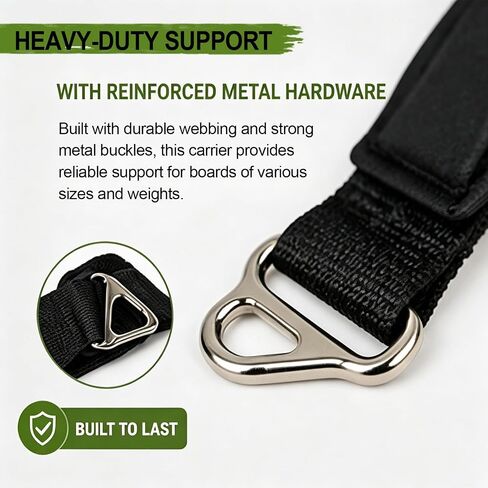 Stand Up Paddle Board Carrier Shoulder Strap – Hands-Free SUP, Kayak & Surfboard Carrying Strap, Adjustable Heavy-Duty Support with Metal Buckles & Drawstring Storage Bag in Kuwait