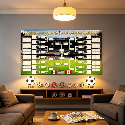 GimiCooky 2026 Soccer World Championship Schedule Poster, 39 x 24 Inches in Kuwait