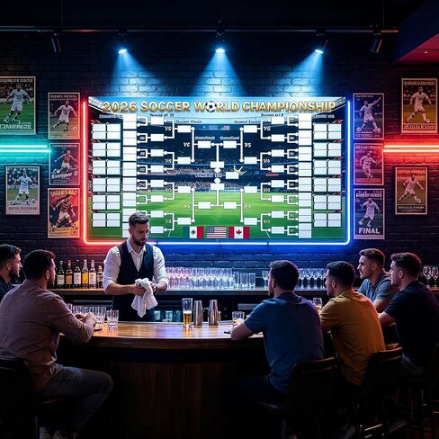 GimiCooky 2026 Soccer World Championship Schedule Poster, 39 x 24 Inches in Kuwait