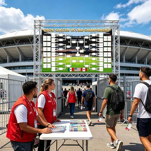 GimiCooky 2026 Soccer World Championship Schedule Poster, 39 x 24 Inches in Kuwait
