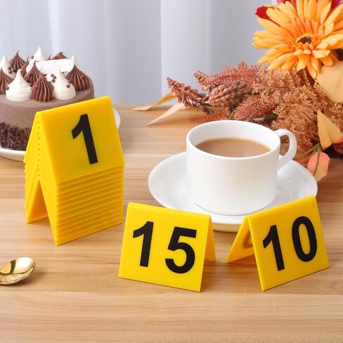 Gatuida 15 حزمة من علامات الأدلة، علامات مسرح الجريمة، علامات طاولة علامات لأرقام الجدول، رقم الأرضية، لوازم ألعاب المطاعم، ديكورات مسرح الجريمة، علامات مكتبية in Kuwait