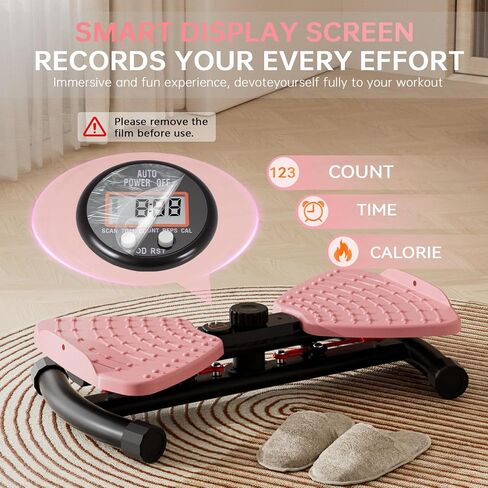 Waist Twister, Ab Twister Board 440 lbs Weight Capacity, Ab Machine for Slim Waist and Core, Workout Equipment with Smart LED Digital Display Track Time, Reps, Calories for Women Men in Saudi Arabia