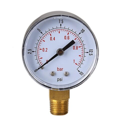 1 قطعة 0-15 PSI قياس الضغط المنخفض 1/4 BSPT انخفاض جبل مقياس ضغط الهواء للمياه الهواء ATV الإطارات اختبار ضغط الغاز in Kuwait