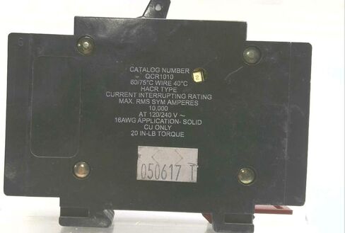 CUTLER HAMMER QCR1010 1 Pole, 1.2 INCH Height, 10 AMP, 120/240 V, 20 in/LB Torque, 3.1 INCH Width, 4.6 Length/Depth, Circuit Breaker, Thermal Magnetic in Kuwait