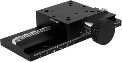 X Axis Dovetail Groove Linear Fine Sliding Table LWX60 Manual Displacement Stage Long Stroke Trimming Platform LWX60-L-100-500mm(300mm) in Kuwait