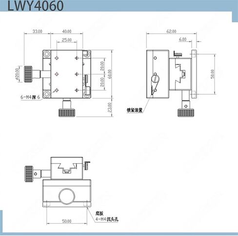 XY محور LWY4060 40*60 مللي متر تتوافق الأخدود عالية الدقة انزلاق الجدول دليل التحول منصة مقبض تروس ضبط المنزلق دليل خطي in Kuwait