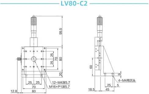 Z محور 80*80 مللي متر LV80 انزلاق الجدول دليل النزوح الرأسي رفع غرامة ضبط منصة عبر الأسطوانة دليل المرحلة الخطية in Kuwait