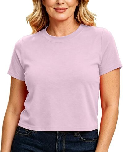 Womens Open Back Workout Tops Short Sleeve Twist Back Yoga Shirts Cropped Athletic Running Tee in Kuwait