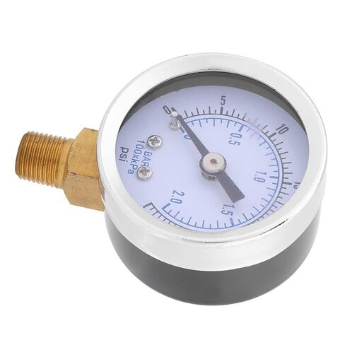 مقياس ضغط صغير، 0-30psi 0-2bar قياس مزدوج النطاق، مقياس ضغط مزدوج، مع غلاف معدني متين، من أجل in Kuwait