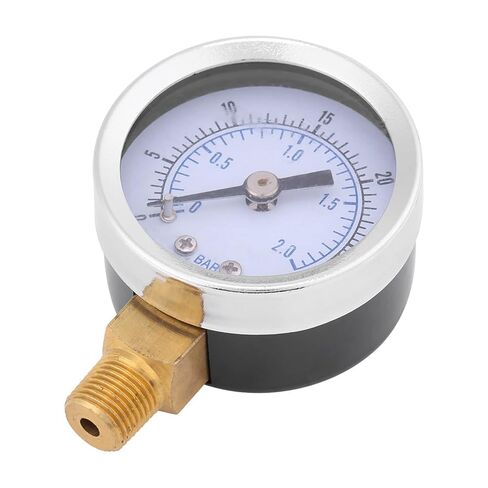 مقياس ضغط صغير، 0-30psi 0-2bar قياس مزدوج النطاق، مقياس ضغط مزدوج، مع غلاف معدني متين، من أجل in Kuwait