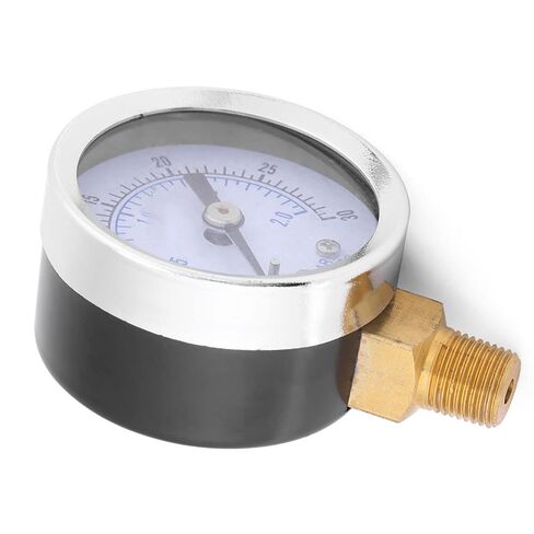 مقياس ضغط صغير، 0-30psi 0-2bar قياس مزدوج النطاق، مقياس ضغط مزدوج، مع غلاف معدني متين، من أجل in Kuwait