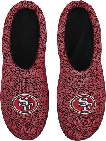 روب حمام Northwest NFL San Francisco 49ers للجنسين، مقاس كبير/كبير جدًا، ألوان الفريق وFOCO NFL San Francisco 49ers شبشب رجالي من البوليستر المحبوك، لون الفريق، كبير (11-12) in Kuwait