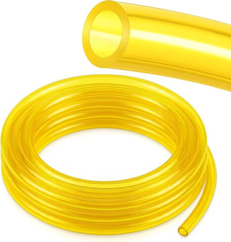 Pangda 30ft Clear Vinyl Tubing 3/8" ID x 1/2" OD Flexible Soft PVC Tubing Fuel Line Hose Lightweight Vinyl Tubes Yellow Large Water Pipe for Transfering Fuel and Lubricant Air Oil Water in Kuwait