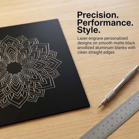 12 PCS Anodized Aluminum Sheet, 7 x 5 x 1/32 Inch Rectangle Aluminum Plate Engraving Blanks Black Metal Blanks for Engraving, Crafting, Home Decoration in Kuwait