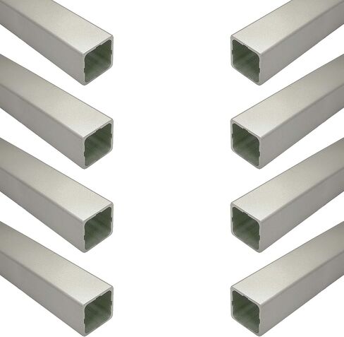 Outwater 3/4in Square Aluminum Tubing - Black Anodized Finish - 48in Length - Aluminum Tube for Signage, Displays & Partition Systems - 4 Pack in Kuwait