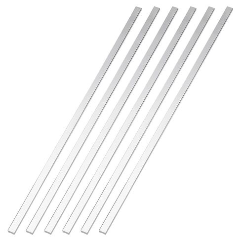 PH PandaHall 6pcs 6061 Aluminum Flat Bar, 10mm Width x 4mm Thick x 40cm Length Solid Metal Aluminum Strip for Industrial Building Crafting Sculpture Model Making in Kuwait