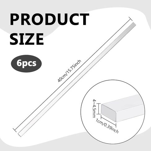 PH PandaHall 6pcs 6061 Aluminum Flat Bar, 10mm Width x 4mm Thick x 40cm Length Solid Metal Aluminum Strip for Industrial Building Crafting Sculpture Model Making in Kuwait