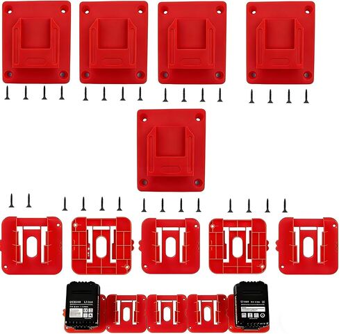 Tool Holder and Battery Holder for Milwaukee M18 18V, 10 Pack power hanger Wall Mount Organizer Storage Shelf with Screws in Kuwait
