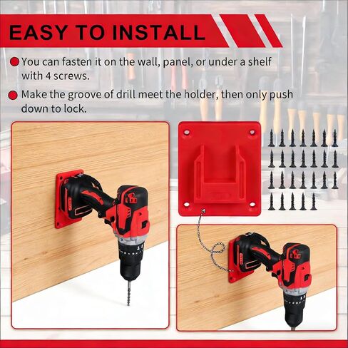 Tool Holder and Battery Holder for Milwaukee M18 18V, 10 Pack power hanger Wall Mount Organizer Storage Shelf with Screws in Kuwait