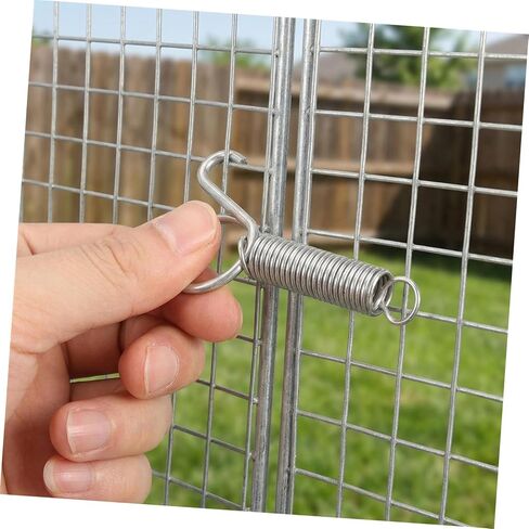 Ciieeo 30pcs Stainless Steel Rabbit Cage Door Latches with Rounded Edges for Secure Locking Metal Cage Spring Latch Hooks Suitable for Outdoor Pet in Kuwait