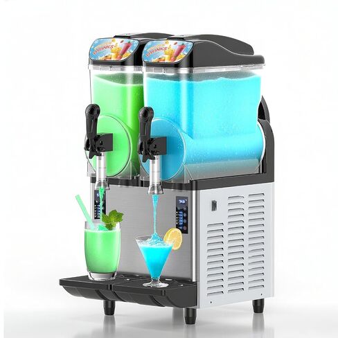 85 OZ/2.4L Slushy Machine,No Ice Needed, 15-45 Minutes to Make Margarita & Slushie & Milkshakes, Frappes and More,Built-in LED Light,110V Professional Shaved Ice Machine with Self-Cleaning in Saudi Arabia