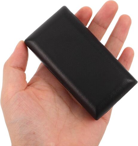Kisangel Clarinet Reed Case 3pcs Lambskin Leather Reed Storage Box with Magnetic Snap Black for Musicians Performance and Travel in Kuwait