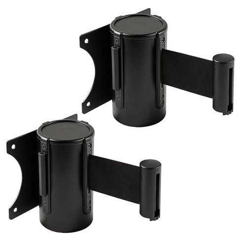 2 Pieces Retractable Belt Barrier Wall Mount Caution Belt 10 Feet with Red Case Crowd Control Barriers for Indoor and Outdoor Crowd Control Line Dividers in Kuwait