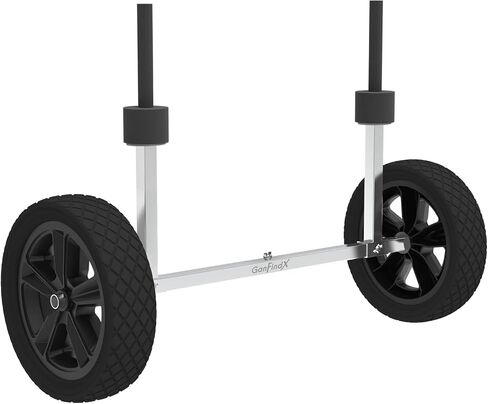 GanFindX Heavy Duty Kayak Cart Adjustable Foldable Kayak Trolley with Solid Foam Wheels Portable Kayak Transport Cart Tie Down Straps Included Adjustable Width Light Green in Saudi Arabia